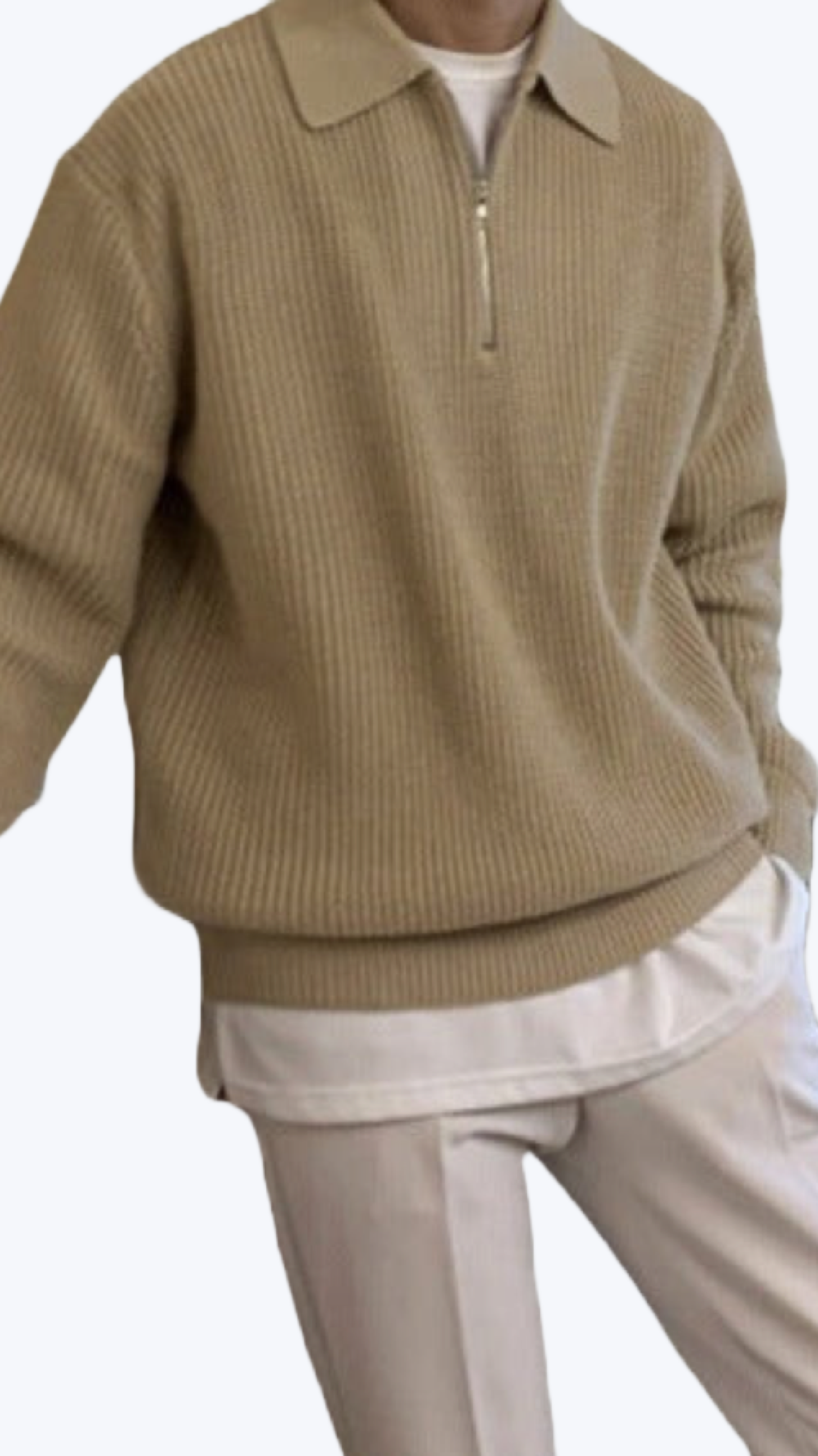 QUARTER-ZIP SWEATER